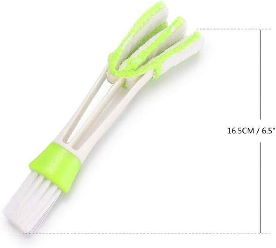 Mini Duster for Car Air Vent, Automotive Air Conditioner Cleaner and Brush, Dust Collector Cleaning Cloth Tool for Keyboard Window Leaves Blinds Shutter（Set of 2）
