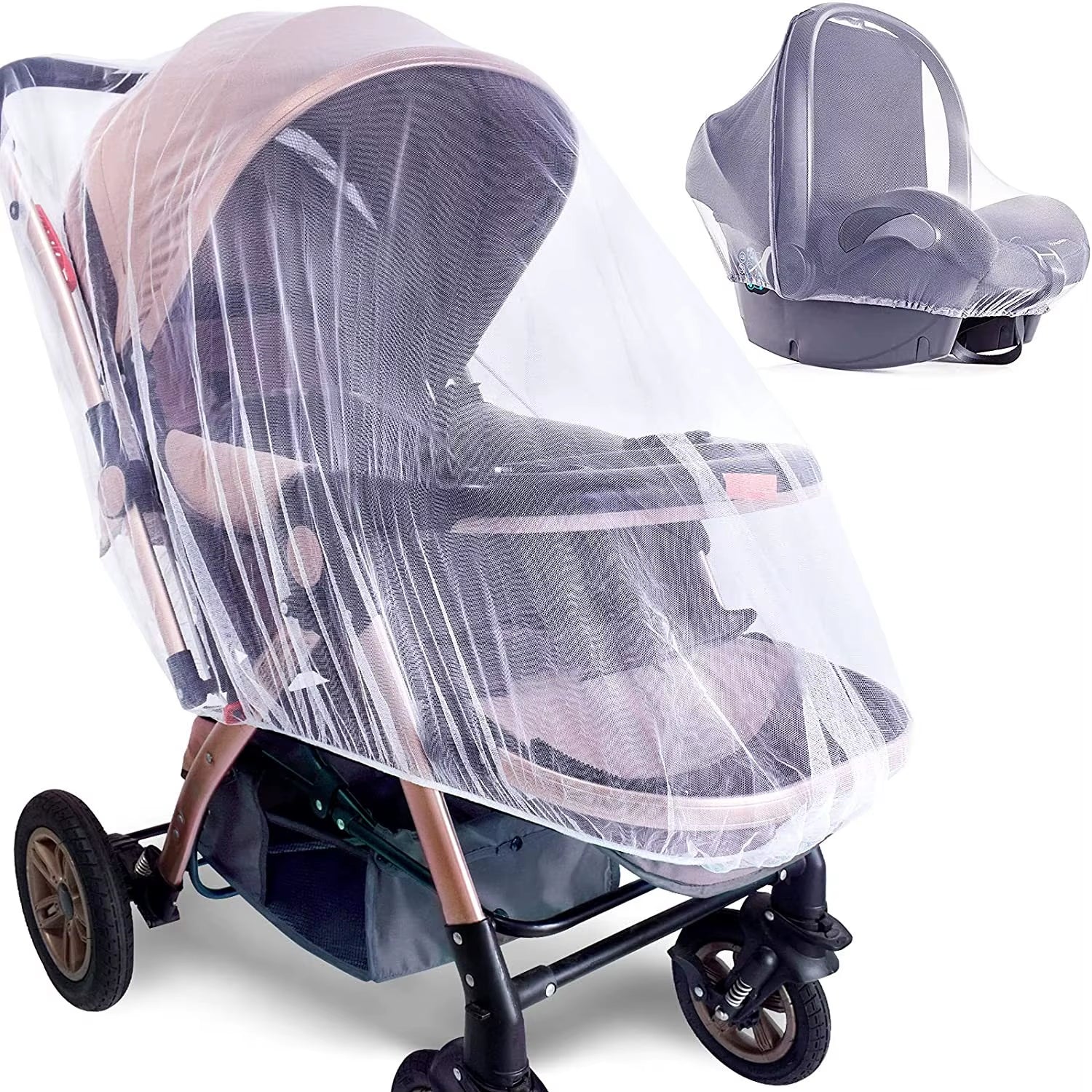 Baby Stroller Mosquito Net Full Cover Mosquito Net for Baby Stroller, Encrypted Baby Stroller Sunshade, Full Cover for Baby Stro