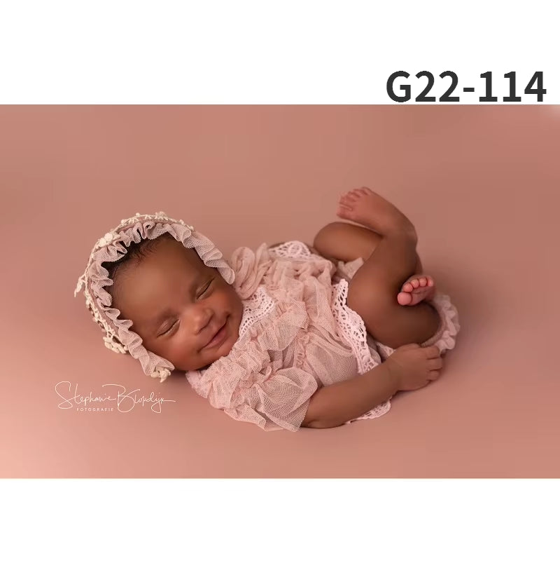 0-3Month Baby Newborn Photography Props Baby Hat Baby Girl Lace Romper Bodysuits Outfit Photography Clothing