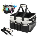 Large Cleaning Caddy Bag, Detailing Bag Car Organizer Caddy with Multi Pockets, Wearable Cleaning Supply Trunk Organizer Buckets for Car Accessories, Cleaners
