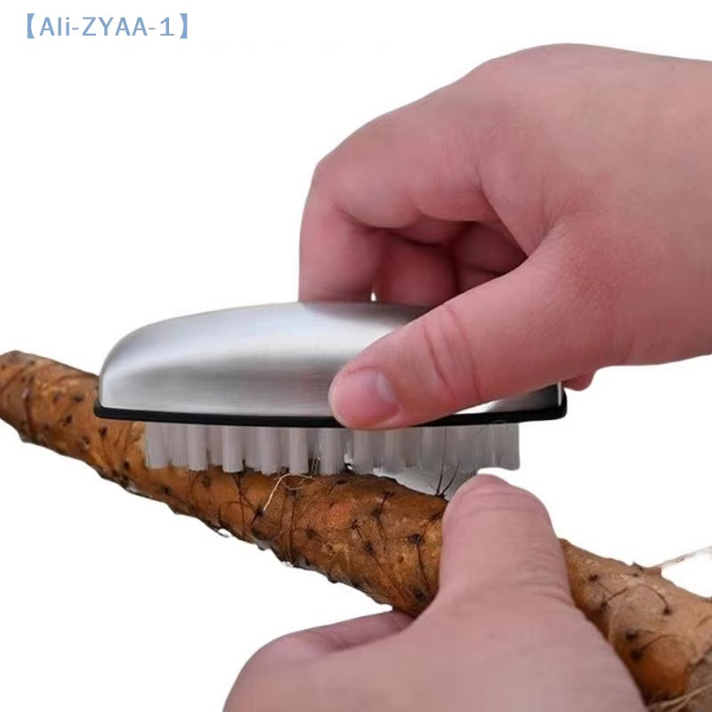 【Zyaa-1】Multipurpose Cleaning Brush Fingers Protection Carrot Potato Cleaner Kitchen Cleaning Supplies Small Brush