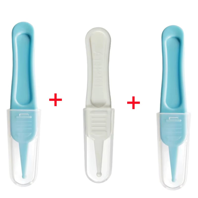 Baby Nose Cleaning Tweezers Infant Ear Nose Navel Clean Tool Safe Baby Dig Booger Clips Snot Removal Newborn Cleaning Supplies