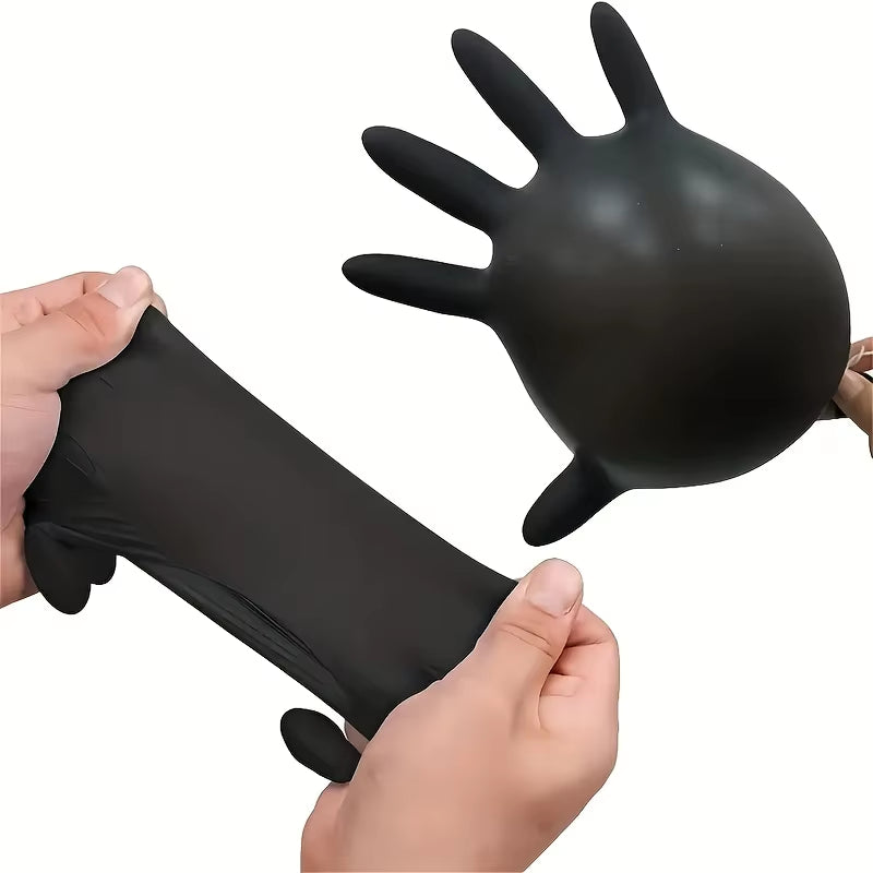 100PCS Black Nitrile Gloves Disposable Gloves for Cleaning Dishwashing Beauty Salons Gloves Tattoo Household Cleaning Supplies