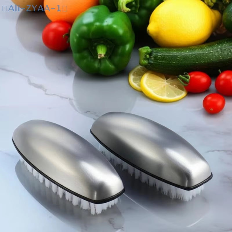 【Zyaa-1】Multipurpose Cleaning Brush Fingers Protection Carrot Potato Cleaner Kitchen Cleaning Supplies Small Brush
