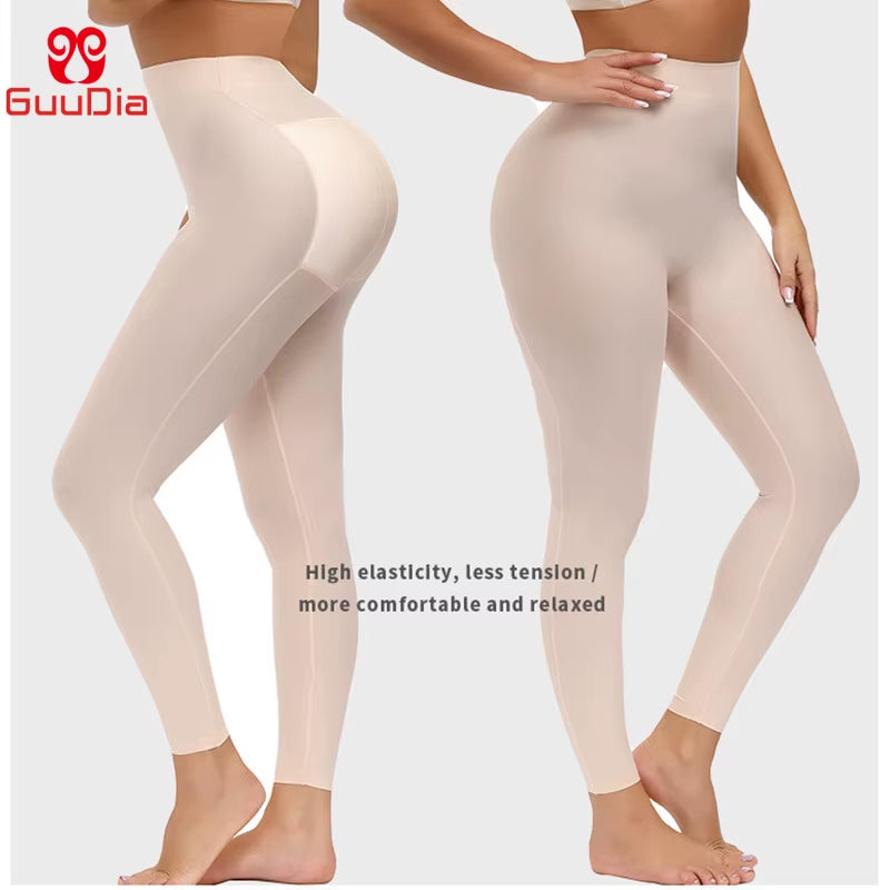 GUUDIA Padded Shaper Panties Women'S High Waist Trainer Butt Lifter Shapewear Compression Slimming Leggings Body Shapers Legging