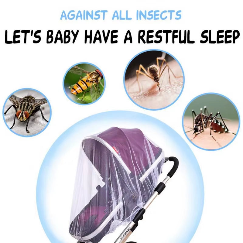 Baby Stroller Mosquito Net Full Cover Mosquito Net for Baby Stroller, Encrypted Baby Stroller Sunshade, Full Cover for Baby Stro